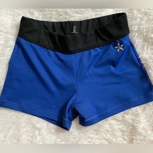 Rebel athletic royal blue compression shorts size adult small